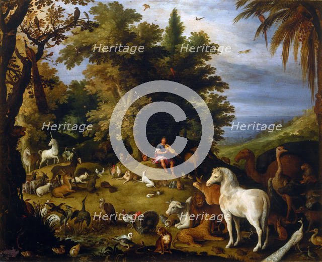 Orpheus among the animals, ca 1595. Creator: Vrancx, Sebastiaen (1574-1647).