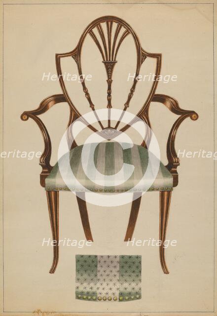 Chair, 1935/1942. Creator: Unknown.