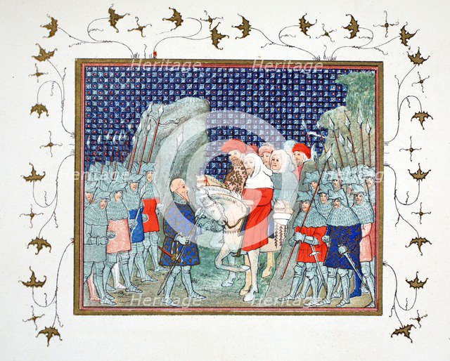 Richard II betrayed at Penmaur Rhos and taken prisoner by the Duke of Northumberland, facsimile copy