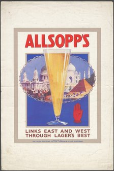 Allsopp's Lager, 1920s. Artist: Wilfred Fryer