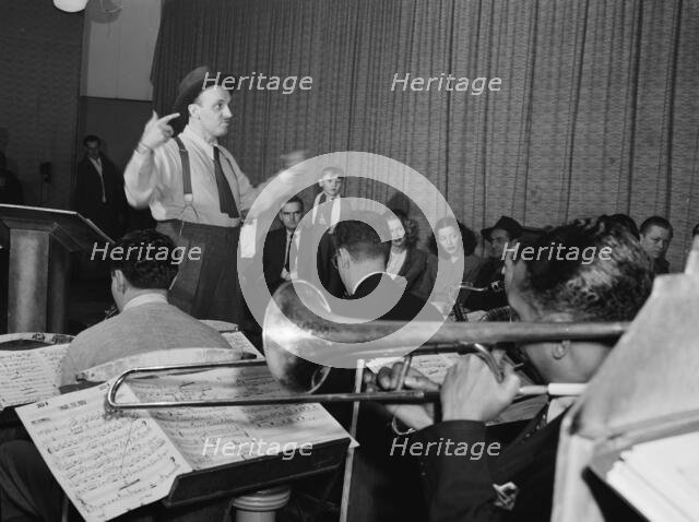 Portrait of Brick Fleagle, Sandy Williams, and Mrs. Brick Fleagle, Nola's, N.Y., ca. Feb. 1947. Creator: William Paul Gottlieb.