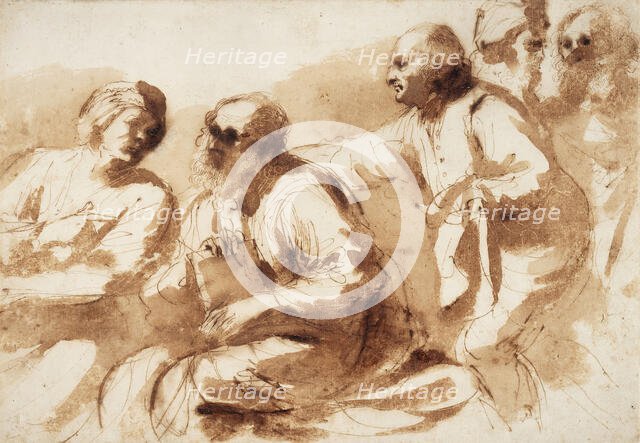 An Assembly of Learned Men, between circa 1625 and circa 1627. Creator: Guercino.