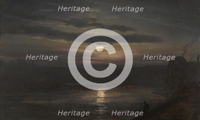 The Elbe in Moonlight, 1846. Creator: Johan Christian Dahl.