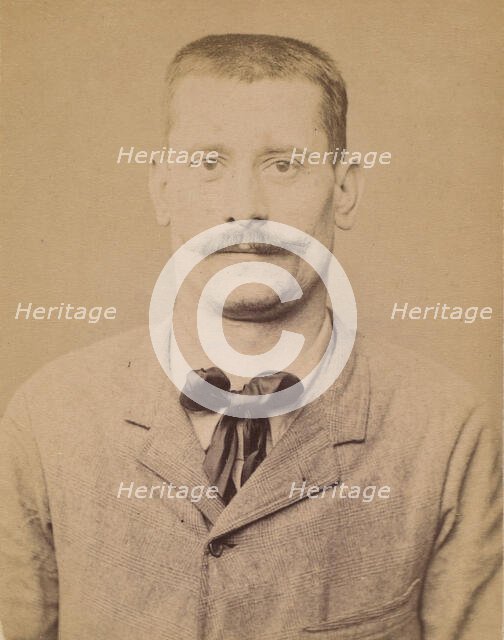 Soulage. Alphonse, Charles. 30 ans, né à Lyon. Menuisier. Anarchiste. 1/3/94., 1894. Creator: Alphonse Bertillon.