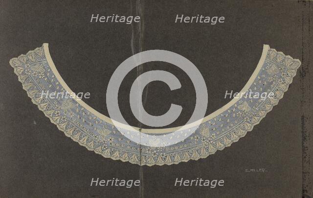 Embroidered Linen Collar, c. 1937. Creator: Edith Miller.