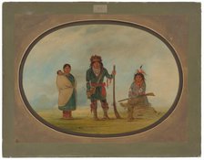 Three Micmac Indians, 1861/1869. Creator: George Catlin.