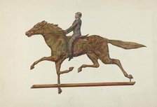 Weather Vane - Horse and Rider, 1937. Creator: Victor F Muollo.