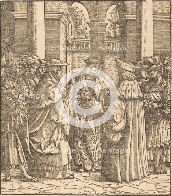 The Archbishop Blessing the Child after the Baptism. Creator: Hans Burgkmair, the Elder.