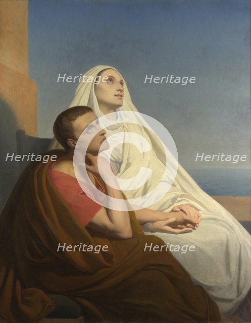 Saints Augustine and Monica, 1854. Artist: Scheffer, Ary (1795-1858)