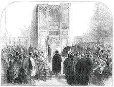 Presentation of a Memorial to Dr. Tait, at Rugby School, 1850. Creator: Unknown.