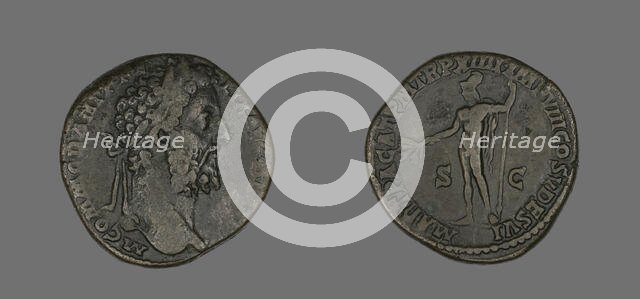 Sestertius (Coin) Portraying Emperor Commodus, 189. Creator: Unknown.
