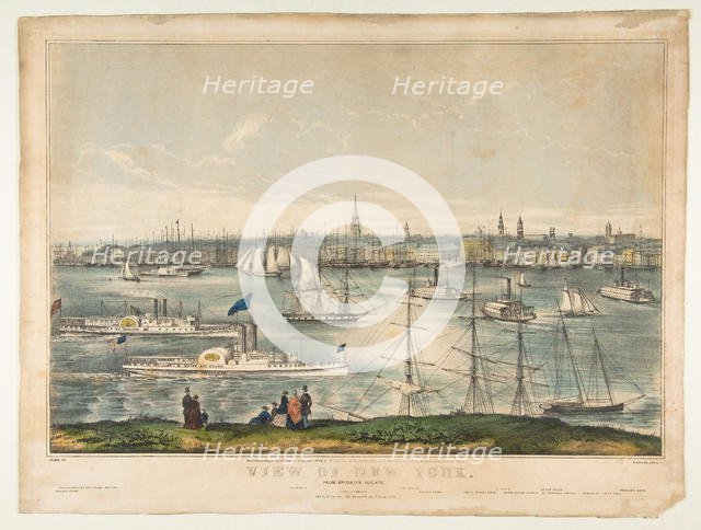 View of New York from Brooklyn Heights, 1849. Creator: Frances Flora Bond Palmer.