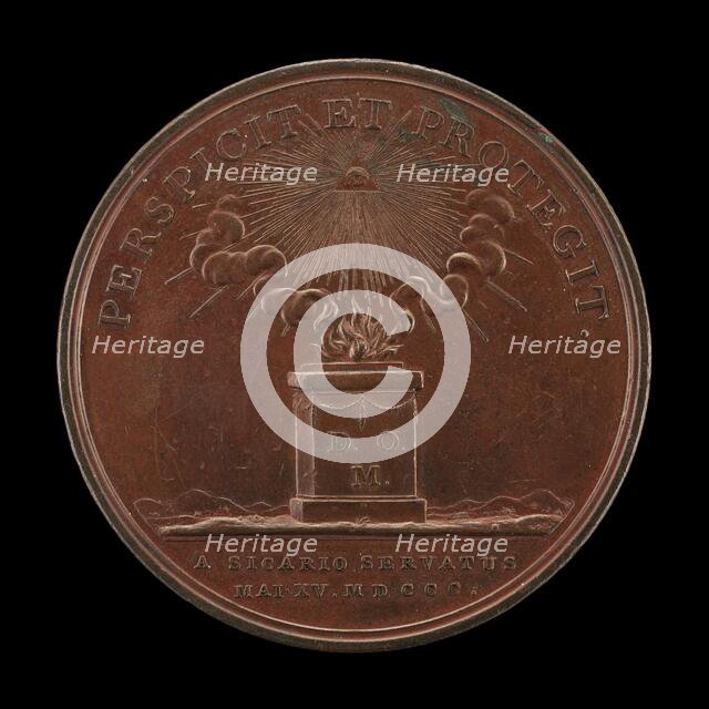 Altar with a Burning Offering [reverse], 1800. Creator: Heinrich Conrad Küchler.