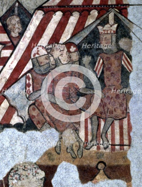 Jaime I 'The Conqueror' (1208-1276), King of Aragon since 1213, detail of the fresco, the King wi…
