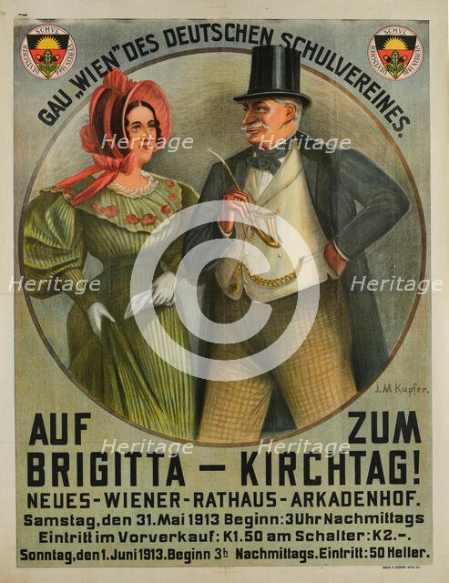 Auf zum Brigitta-Kirchtag - Deutscher Schulverein, 1913. Creator: Kupfer, Johann Michael (1859-1917).