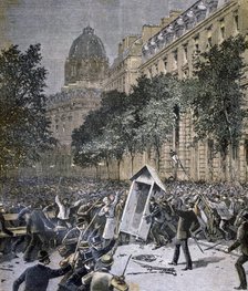 Rioting in Paris, 1893. Artist: Unknown
