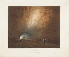 The Tunnel. From Coloured Views on the Liverpool and Manchester Railway, 1831. Artist: Bury, Thomas Talbot (1811-1877)