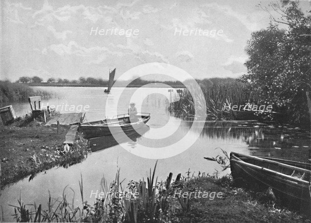 'Wroxham Broad, Norfolk', c1896. Artist: Poulton & Co.