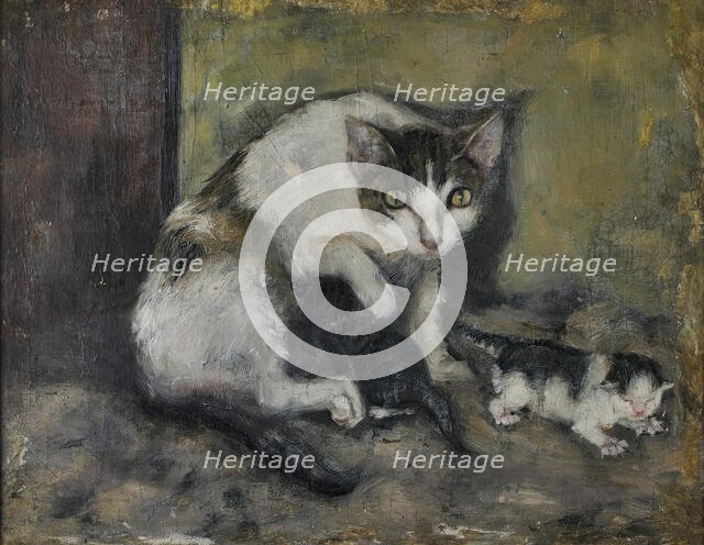 The cat mother, (c1930s). Creator: Ida Eléonora de Schulzenheim.