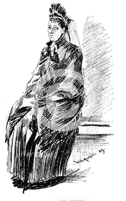 Sketches at the General Register Office, Somerset House: The Widow's Pension, 1890. Creator: Unknown.