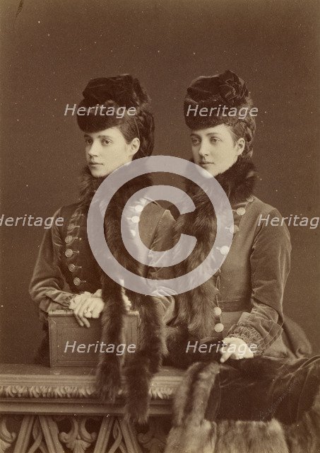 Tsesarevna Maria Feodorovna (1847-1928), later Empress of Russia, and the Princess of Wales (1844-19