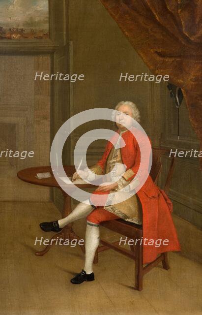 Portrait Of A Man In Red, 1785. Creator: Arthur Devis.