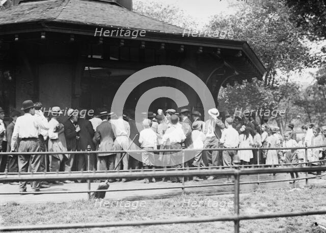 Milk House, Tompkins Sq.; hot day, between c1910 and c1915. Creator: Bain News Service.