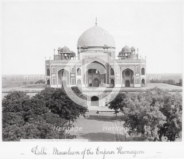 Delhi, Mausoleum of the Emperor Humayoon, Late 1860s. Creator: Samuel Bourne.