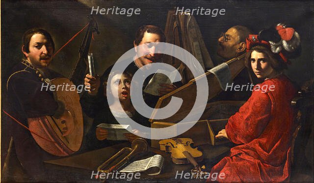 Concert with Musicians and Singers , ca 1625. Creator: Paolini, Pietro (1603-1682).