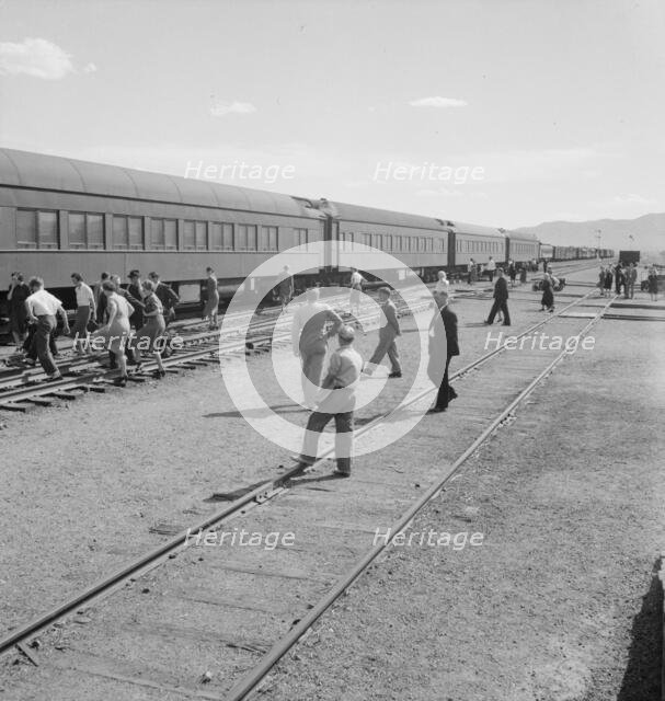 Railroad yards, Kearney, Nebraska, 1939. Creator: Dorothea Lange.