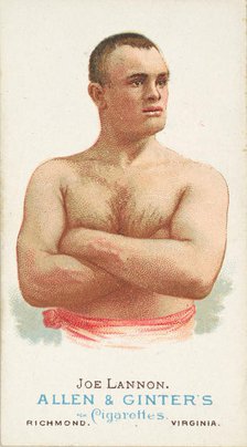 Joe Lannon, Pugilist, from World's Champions, Series 1 (N28) for Allen & Ginter Cigarettes, 1887. Creator: Allen & Ginter.