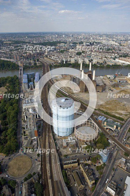 Battersea Power Station and Gasworks, London, 2006. Artist: Historic England Staff Photographer.