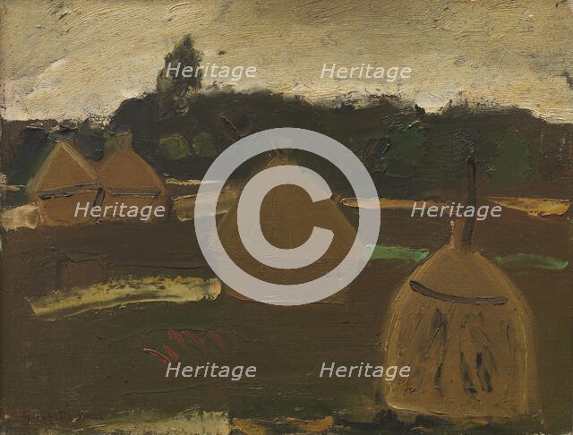 Haystacks, 1942. Creator: Gustave De Smet.