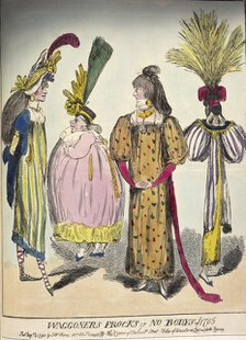 A caricature of late 18th century fashion, 1795. Artist: Unknown