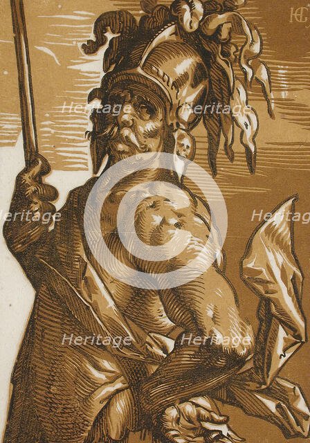 Mars (half-length), between circa 1588 and circa 1589. Creator: Hendrik Goltzius.