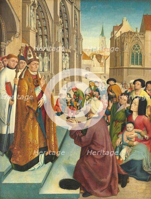 Episodes from the Life of a Bishop Saint, c. 1500. Creator: Master of Saint Gilles.