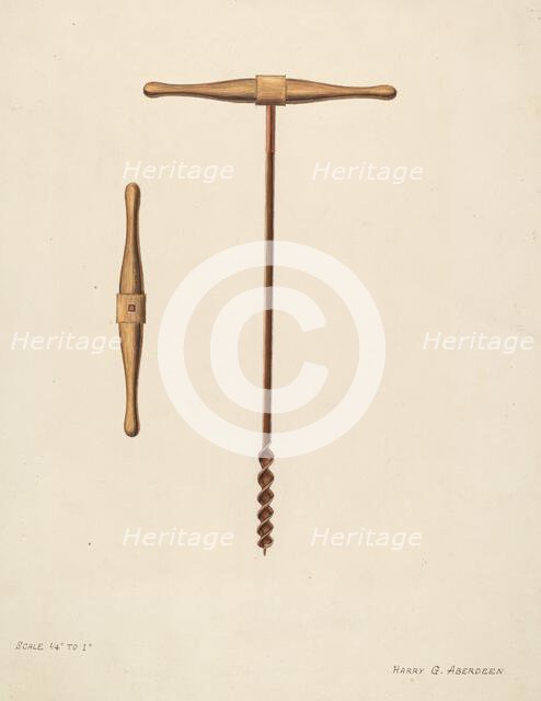 Bishop Hill: Auger, c. 1936. Creator: Harry G Aberdeen.