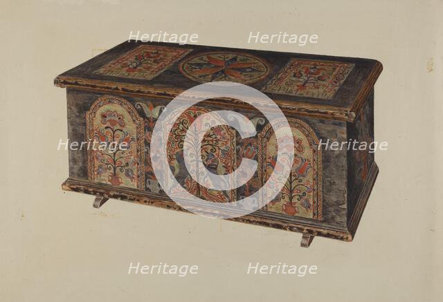 Pa. German Dowry Chest, 1935/1942. Creator: Unknown.