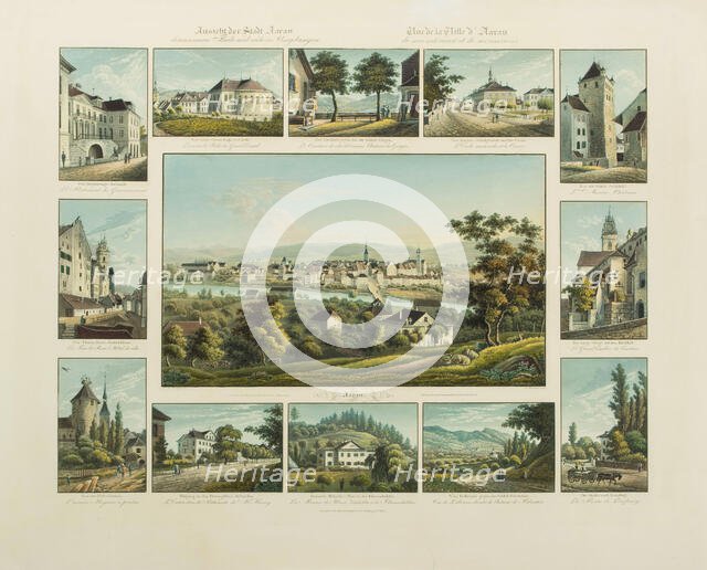 View of the city of Aarau, 1832-1833. Creator: Isenring, Johann Baptist (1796-1860).