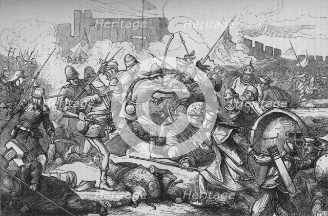 'Capture of the Peiho Forts', c1880. Artist: T.S.S.