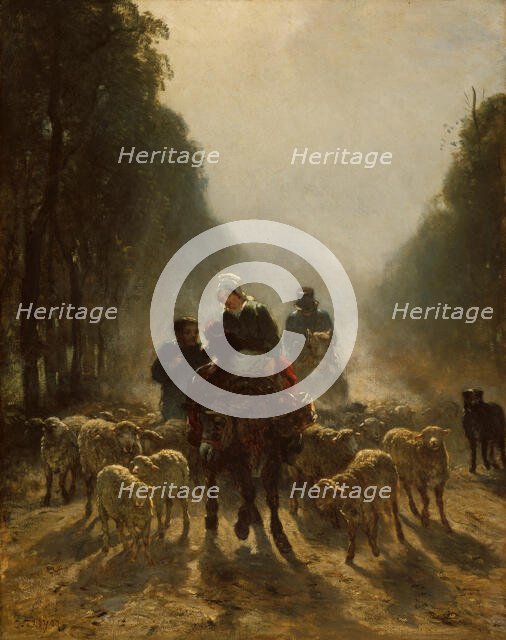 The Road to Market, 1858/59. Creator: Constant Troyon.