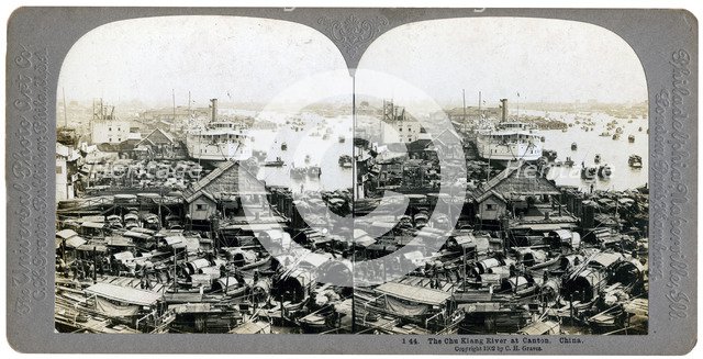 The Pearl River (Zhu Jiang) at Canton (Guangzhou), China, 1902.Artist: CH Graves