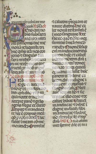 Missale: Fol. 225: Chalice with Host, 1469. Creator: Bartolommeo Caporali (Italian, c. 1420-1503).