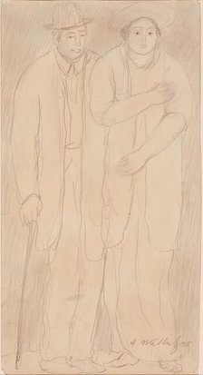 Man And Woman, 1905. Creator: Abraham Walkowitz.