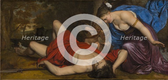 Venus and Cupid Mourning the Dead Adonis.