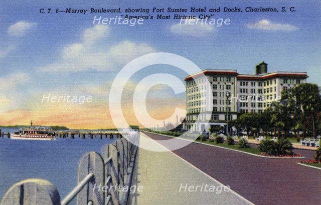 Murray Boulevard, Charleston, South Carolina, 1940. Artist: Unknown