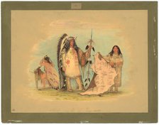 Mandan War Chief with His Favorite Wife, 1861/1869. Creator: George Catlin.