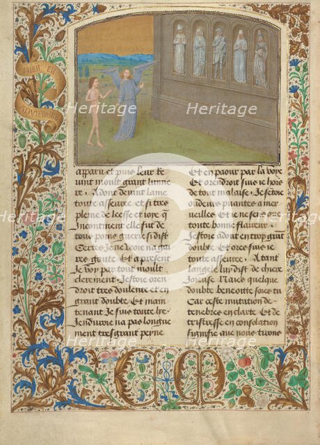 The Wall of Heaven Where the Bad but Not Very Bad Are in Temporary Discomfort, 1475. Creator: Simon Marmion.