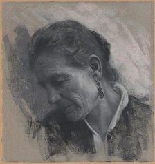 Luisa Carmignani, the Artist's Mother-in-Law, c. 1881. Creator: Francesco Paolo Michetti.