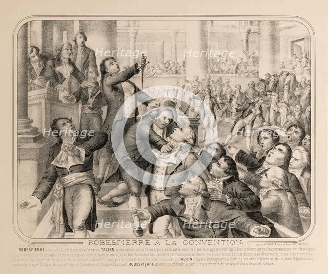 Jean-Lambert Tallien at the tribune of the National Convention on the 9th Thermidor..., 1794. Creator: Anonymous.